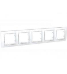 Рамка 5-місна, Unica Colors, біла Schneider Electric