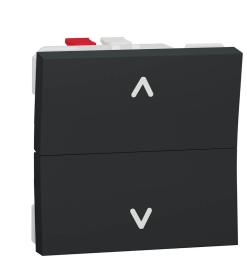 Двухклавішний вимикач Schneider Electric NU320754 для жалюзі (схема 4) 6А 2М (антрацит)