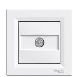 Прохідна TV розетка (4 dB) Schneider Electric Asfora EPH3200221 (біла)