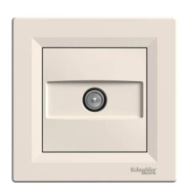 Розетка TV прохідна кремова Asfora, EPH3200323