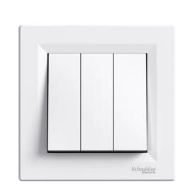 Трьохклавішний вимикач Schneider Electric Asfora EPH2100121 (білий)