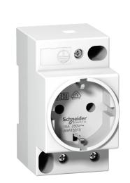 Розетка на DIN-рейку із заземленням Schneider Electric DIN 2Р+Е 16А 250В A9A15310