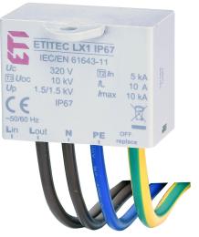 Обмежувач перенапруги ETI 002442983 ETITEC LX1 IP67