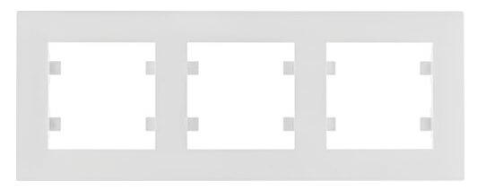 Горизонтальна 3-місна рамка Hager WL5730 Lumina-Intens 3X (біла)
