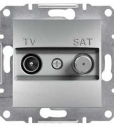 Розетка TV-SAT індивід.1dB без рамки алюміній Asfora, EPH3400461