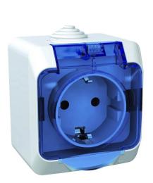 Розетка з заземлением біла Cedar Plus