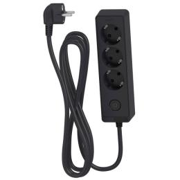 Тримісний Подовжувач Schneider Electric ST9431B (1,5м) чорний