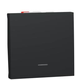Одноклавішний перемикач Schneider Electric NU320354S с нейтралью 10А 2М (антрацит)