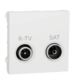 Одинарна розетка Schneider Electric NU345418 R-TV SAT 2М (біла)