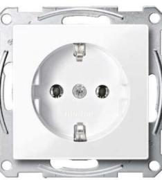 Механізм розетки SCHUKO з центр.платою білий 16А Merten, MTN2301-0325