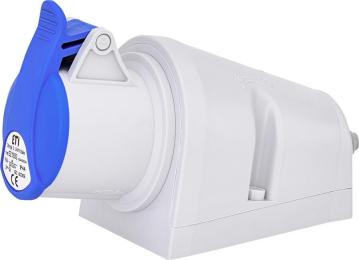 Настінний силовий роз'єм ETI 004482034 EZ-1632 IP44 (16A 230V 2P+PE)