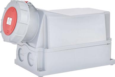 Настінний силовий роз'єм ETI 004482049 EZH-12553 IP67 (125A 400V 3p+РЕ+N)