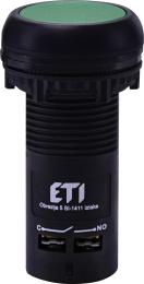 Моноблочна утоплена кнопка ETI 004771471 ECF-11-G (1NO+1NC зелена)