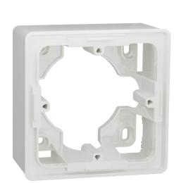 Однопостова коробка Schneider Electric NU800218 Studio для відкритої установки (біла)