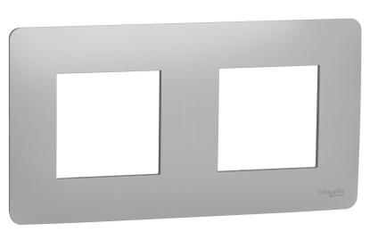 Двопостова рамка Schneider Electric NU200430 (алюміній)