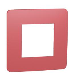 Однопостова рамка Schneider Electric NU280213 (червоний/білий)