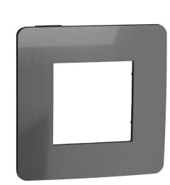 Одинарна рамка Schneider Electric NU280253 (нікель/антрацит)