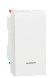 1-клавішний вимикач Schneider Electric NU310618N з підсвічуванням (схема 1) 10А 1М (білий)