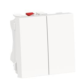 Двоклавішний перемикач Schneider Electric NU321318 (схема 6) 10А 2М (білий)