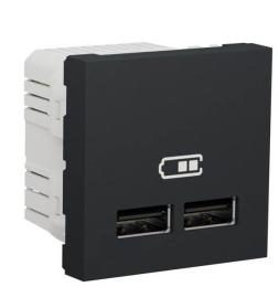 Подвійна USB розетка Schneider Electric NU341854 2.1А 2М (антрацит)
