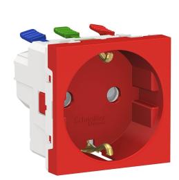 Розетка Schneider Electric NU305703 (Затискний контакт) 16А (червона)
