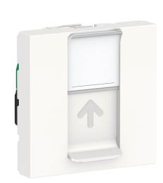 Одинарна компьютерна розетка Schneider Electric NU341118 RJ45 cat.5e UTP з полем для напису 2М (біла)