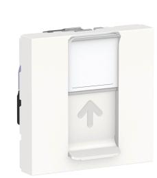 Одинарна компьютерна розетка Schneider Electric NU341518 RJ45 cat.6 UTP з полем для напису 2М (біла)