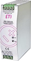 Блок живлення ETI 004656682 PS-120-24 (Вхід: 100-240V AC/140-340V DC; Вихід: 24-28V DC/120W/5A)