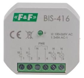 Бістабільне реле F&F BIS-416 165-265В AC 16А