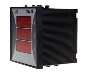 Трифазний щитівий вольтметр F&F DMV-3T 100-265В AC