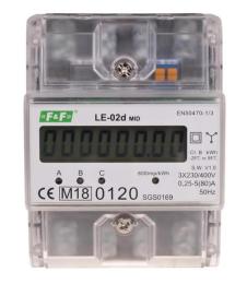 Трифазний лічильник електроенергії F&F LE-02D 3х230/400В 3х63А