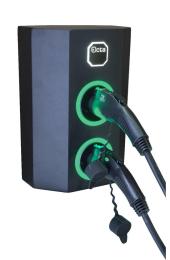 Побутова зарядна станція для електромобілів Octa Energy W229-С22-C2 на 29кВт з 2 портами (Type 2 Type 2)