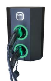Однофазна зарядна станція для електромобілів Octa Energy W214-C1-C1 на 14кВт з 2 портами (Type 1 Type 1)