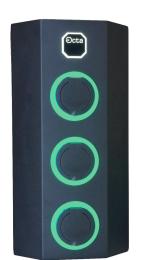 Комерційна зарядна станція для електромобілів Octa Energy SW336-С22-C2-C2 на 36кВт з 3 портами (Type 2 Type 2 Type 2)