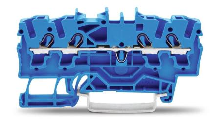 4-х контактна прохідна клема Wago 2002-1404 Topjob S 2,5мм (синя)
