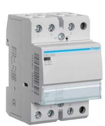 Контактор 40A ESC340 (3НО, 230В) 3м Hager