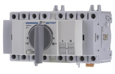 Перемикач Hager HIM404 I-0-II 40А 400/690В 4P 7м