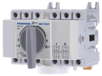 Перемикач Hager HIM302 I-0-II 20А 400/690В 3P 5м