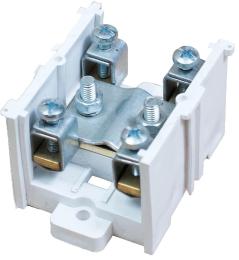 Клема прохідна КП 95Л (30) 1х95 мм.кв. / 4х16 мм.кв. з латунною контактною пластиною