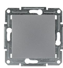 Перемикач перекр. без рамки алюміній Asfora, EPH0500161
