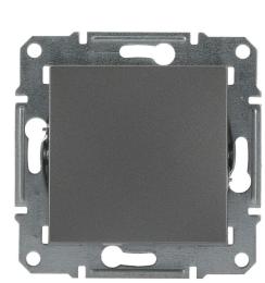 Перемикач перекр. без рамки сталь Asfora, EPH0500162