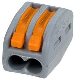 Клема на 2 дроти WAGO з натискними важелями (222-412)