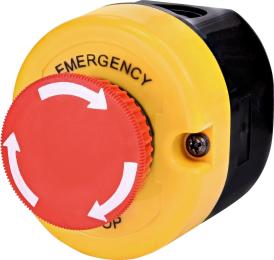 Одномодульний кнопковий пост ETI 004771447 ESE1Y-V1 («STOP» типу «гриб» відключення поворотом (червоний)