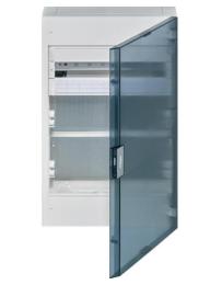 Дворядний гібридний щит Hager Vega VB318MMT 18M з прозорими дверцятами