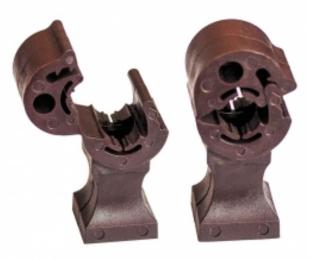 Пластиковий тримач для струмовідвідного прута Dkc ND2100.1 Ø8-10мм (коричневий)