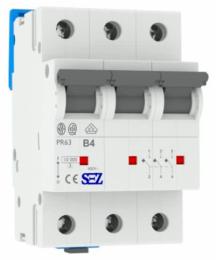Трьохполюсний автомат SEZ 63 B 4А 3P (PR63B4А)