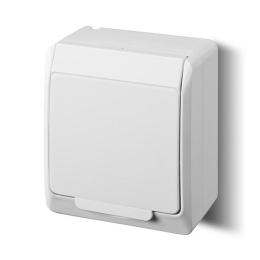 Розетка з кришкою Elektro-Plast Hermes IP44 з з/к 16А біла (0324-02)
