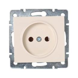 Розетка без заземлення ПБТ крем RAIN Lezard 703-0388-121B