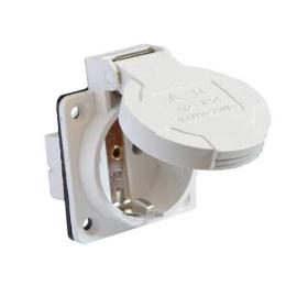 Гніздо врізне ГВ 16А/2 (220v) 2Р+РЕ (312) біле ІР44 АскоУкрем A0080030011