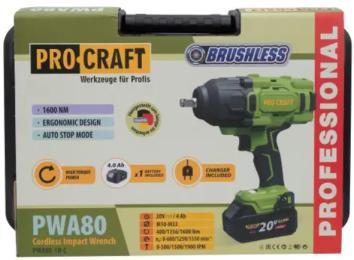 Акумуляторний гайкокрут Procraft PWA-80 (030801)